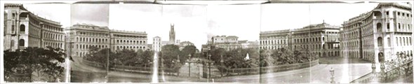 Панорама площади Elphinstone Circle в Бомбее, 1870-е